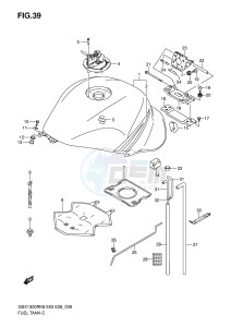 GSX1300R (E3-E28) Hayabusa drawing FUEL TANK (MODEL K8)