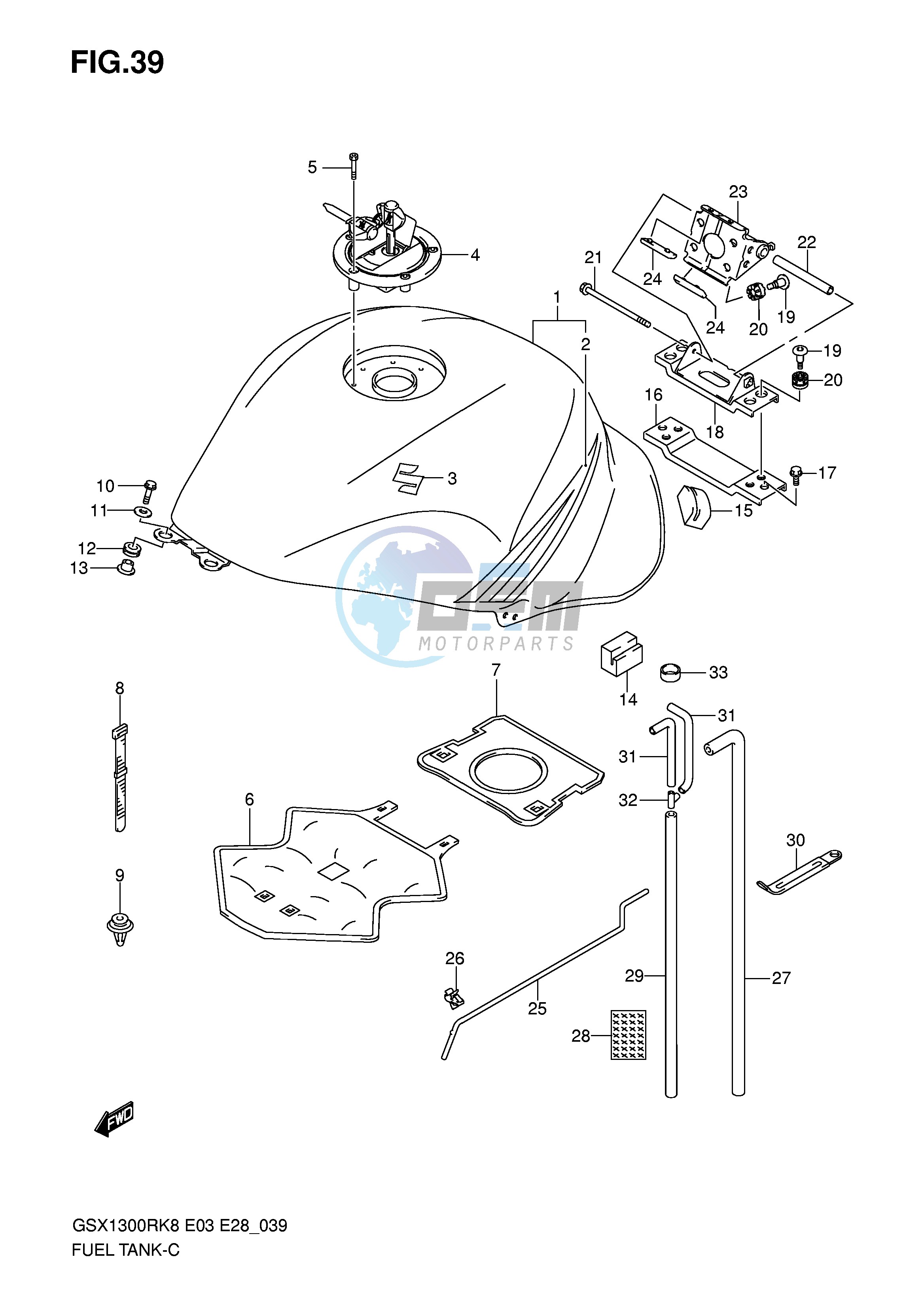 FUEL TANK (MODEL K8)