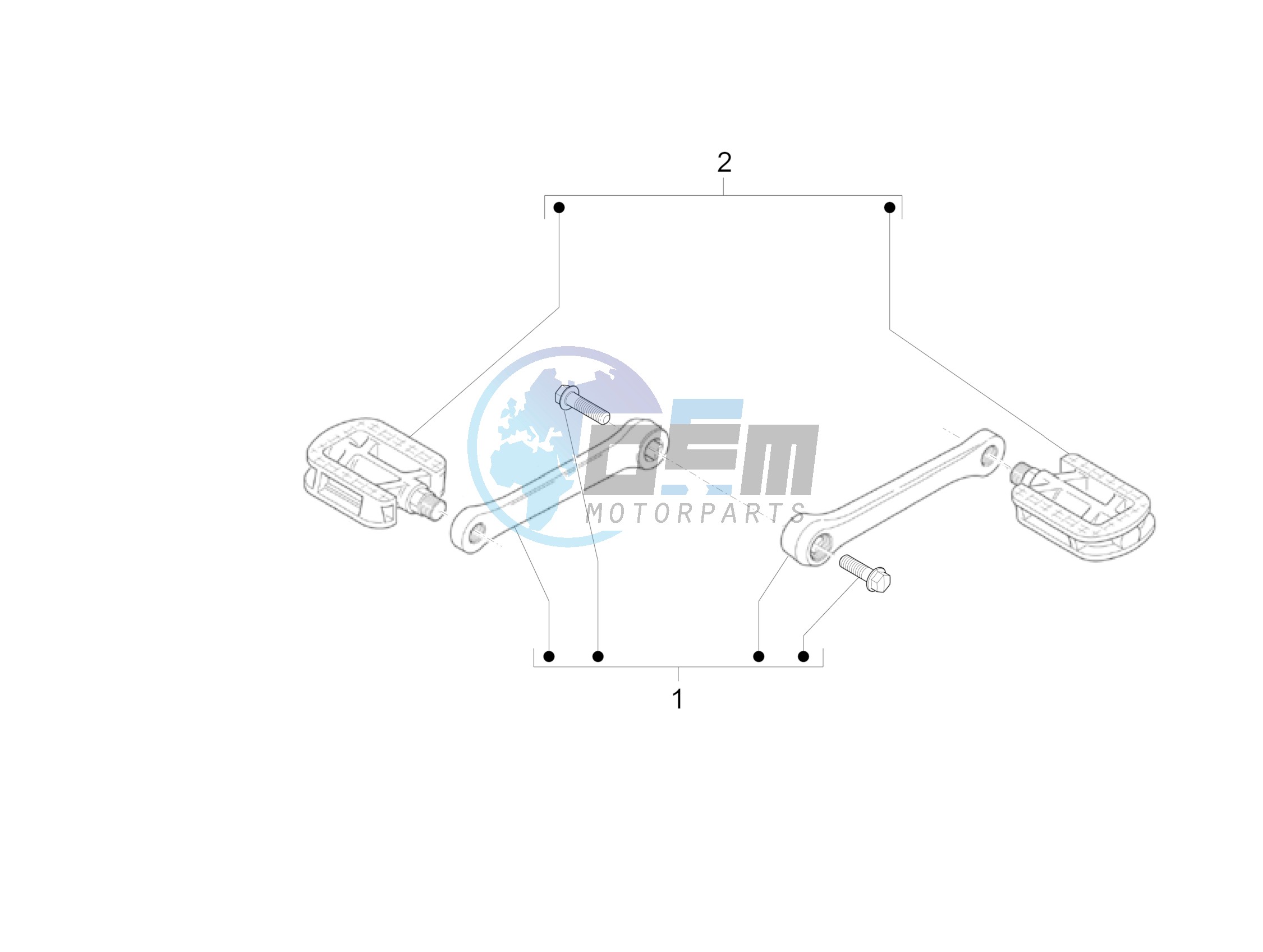 Control pedals - Levers