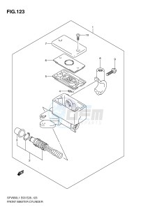 SFV650 (E3-E28) Gladius drawing FRONT MASTER CYLINDER (SFV650L1 E3)