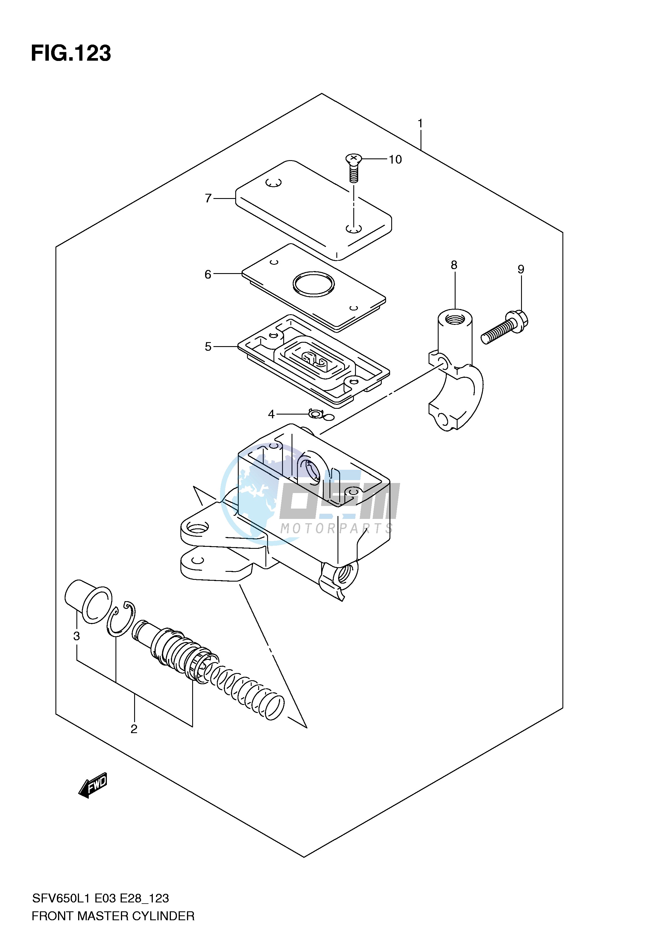 FRONT MASTER CYLINDER (SFV650L1 E3)