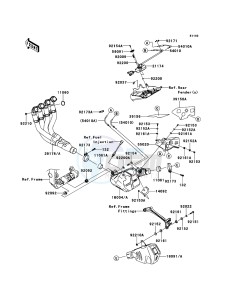 NINJA_ZX-10R_ABS ZX1000KBF FR GB XX (EU ME A(FRICA) drawing Muffler(s)