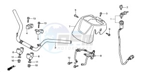 TRX350TM RANCHER drawing HANDLE PIPE (1)