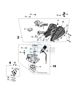 TWEET 125 C PRO drawing CARBURETTOR KEIHIN