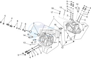 NA 850 Mana GT (AU, CN, EU, GB, IN, JP, K, USA) drawing Cylinder head - valves