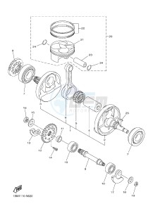 YZ250F (1SM1 1SM2 1SM3 1SM4) drawing CRANKSHAFT & PISTON