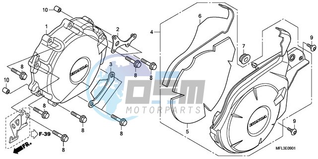 A.C. GENERATOR COVER (CBR 1000RA)