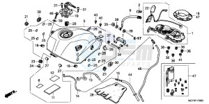 VFR800XC drawing FUEL TANK/FUEL PUMP