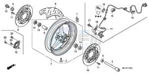 CBR1000RA9 Europe Direct - (ED / ABS MME REP) drawing FRONT WHEEL