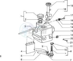 NTT 50 equel to Piaggio NRG mc1 drawing Fuel Tank