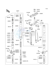 KX 125 L [KX125] (L2) [KX125] drawing FRONT FORK