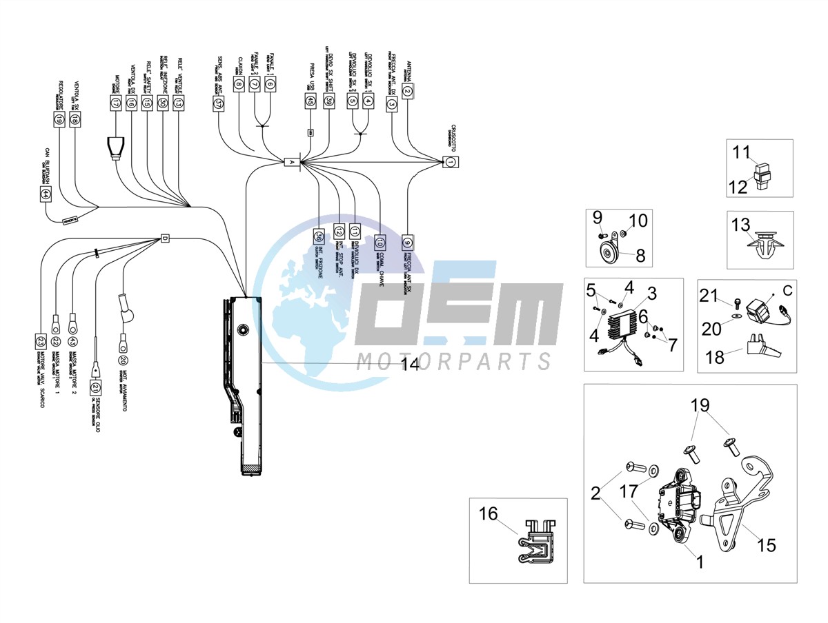 Front electrical system