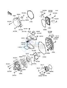 ZZR1400_ABS ZX1400FEF FR GB XX (EU ME A(FRICA) drawing Engine Cover(s)