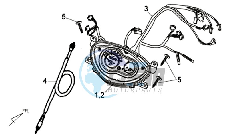 DASHBOARD / SPEEDOMETER CABLE / WIRING HARNASS