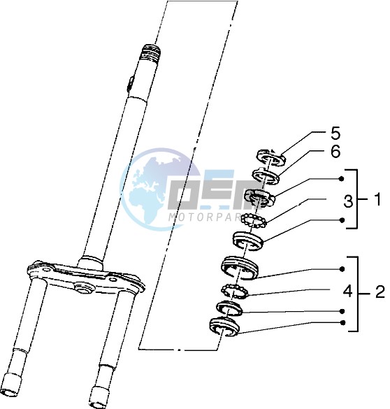 Steering bearing ball tracks