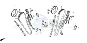 XL650V TRANSALP drawing CAM CHAIN/TENSIONER