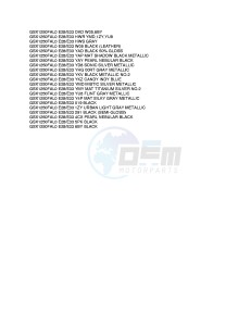 GSX1250FA (E28-E33) drawing * COLOR CHART *