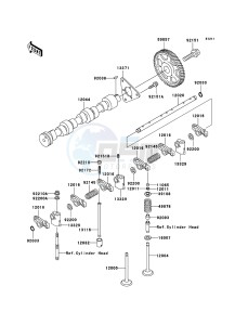 MULE 3010 DIESEL 4x4 KAF950B7F EU drawing Valve(s)/Camshaft(s)