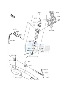 KX450F KX450HGF EU drawing Rear Master Cylinder