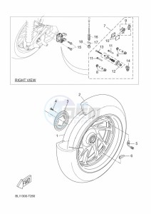 YP400RA XMAX 400 ABS (BL14) drawing REAR WHEEL & BRAKE SYSTEM