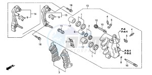 FES125 PANTHEON drawing FRONT BRAKE CALIPER (FES1257/A7)(FES1507/A7)