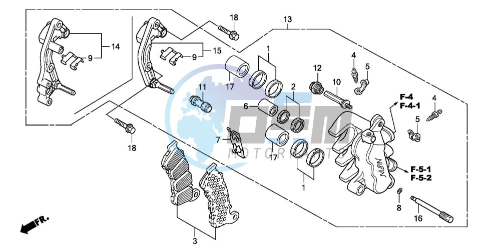 FRONT BRAKE CALIPER (FES1257/A7)(FES1507/A7)