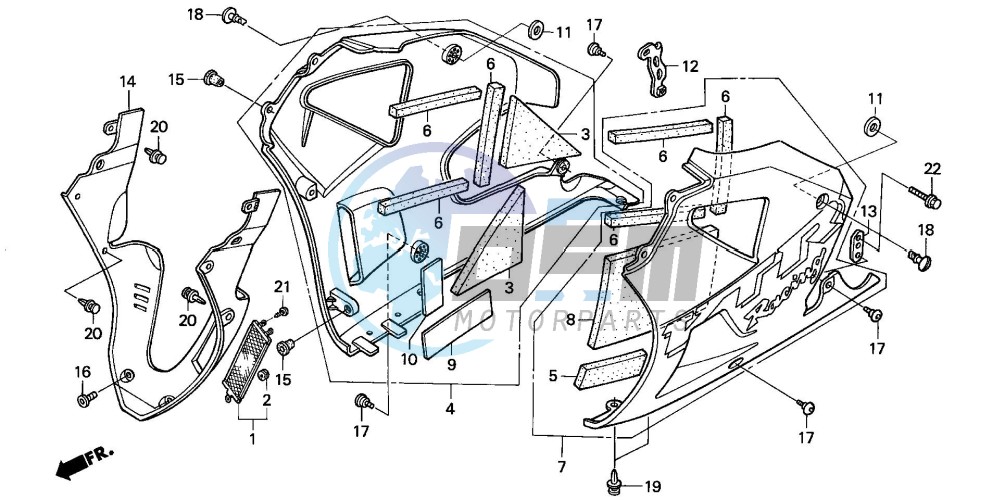 LOWER COWL (VTR1000SP2/3/ 4/5/6)