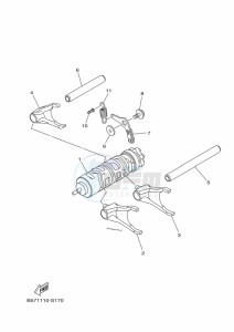 YXZ1000ET YXZ1000R SS (BASF) drawing SHIFT CAM & FORK