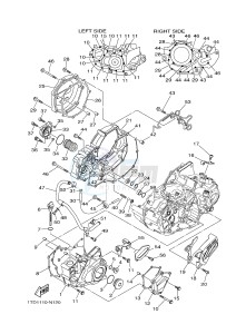 YFZ450R YFZ450RE (1TD3) drawing CRANKCASE COVER 1