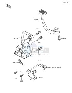 ZL 900 A [ELIMINATOR] (A1-A2) [ELIMINATOR] drawing BRAKE PEDAL