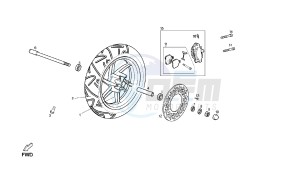 GP1 LOW SEAT - 250 CC VTHPT1B1A EU3 drawing FRONT WHEEL