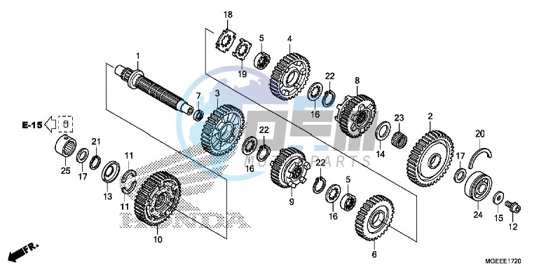 TRANSMISSION (VFR1200FD) (COUNTERSHAFT)