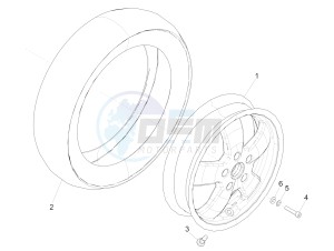 GTS SUPER- SUPER SPORT 150 4T 3V IE ABS E3-E4 (APAC) drawing Front wheel