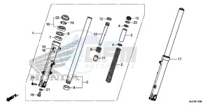 NC750JF Vultus - NC750J Europe Direct - (ED) drawing FRONT FORK