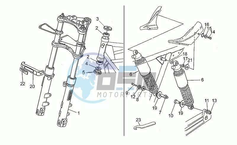 F.fork-r.shock absorber