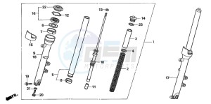 CBF1000T drawing FRONT FORK