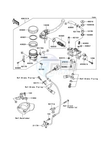 ZZR1400_ABS ZX1400D9F FR GB XX (EU ME A(FRICA) drawing Front Master Cylinder