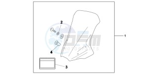 VFR1200XC drawing TOURING SCREEN