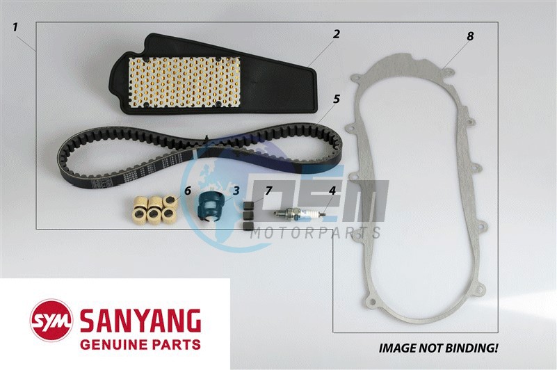 SERVICE KIT & PARTS ORBIT III 125