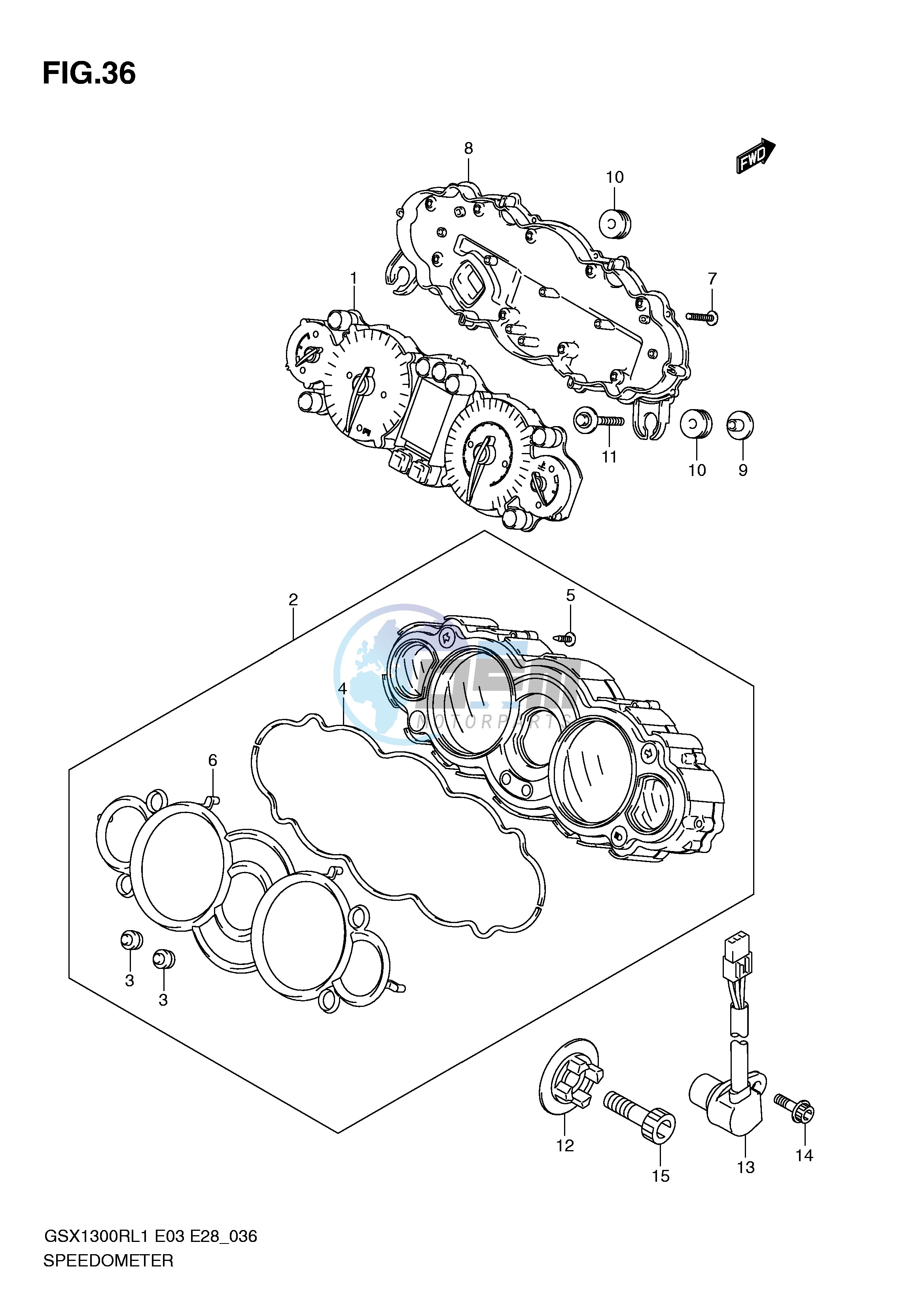 SPEEDOMETER (GSX1300RL1 E28)