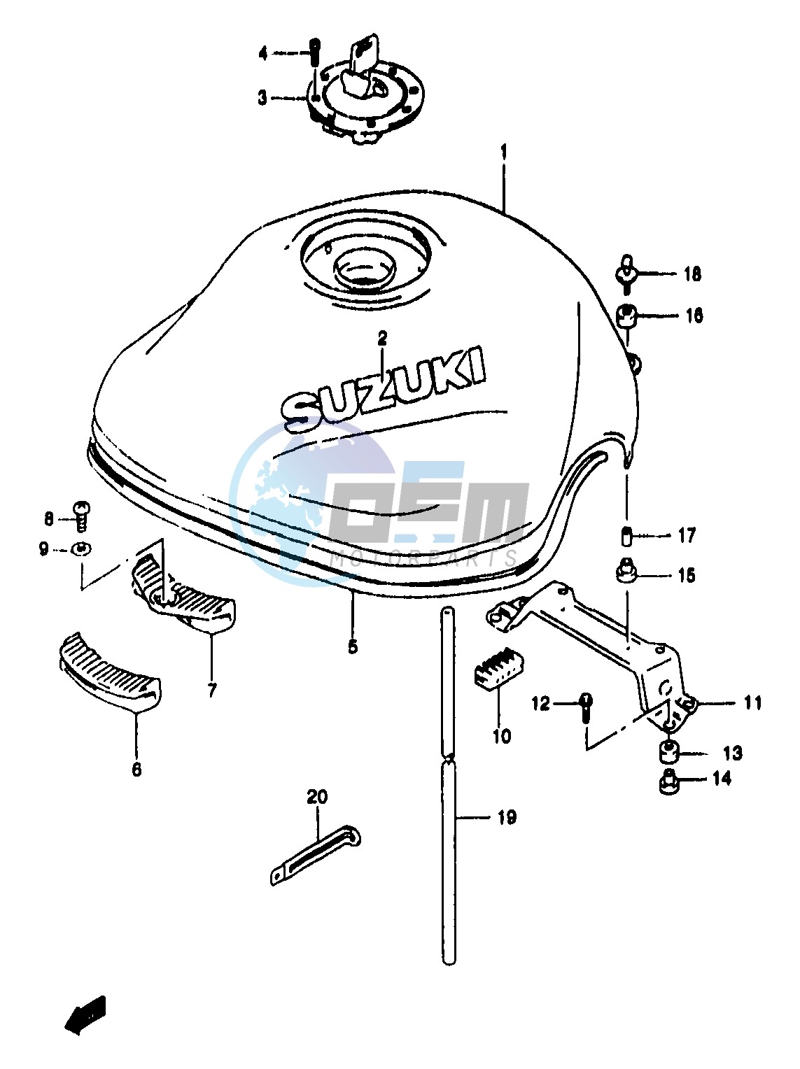 FUEL TANK (MODEL T V)