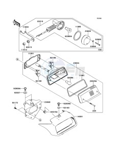 KFX700 KSV700A7F EU drawing Taillight(s)