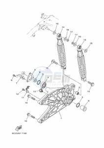 GPD125-A NMAX 125 (BV3H) drawing REAR ARM & SUSPENSION