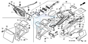 CBR1000RA9 Europe Direct - (ED / ABS MME TRI) drawing TAILLIGHT (CBR1000RR8,9/R A9)