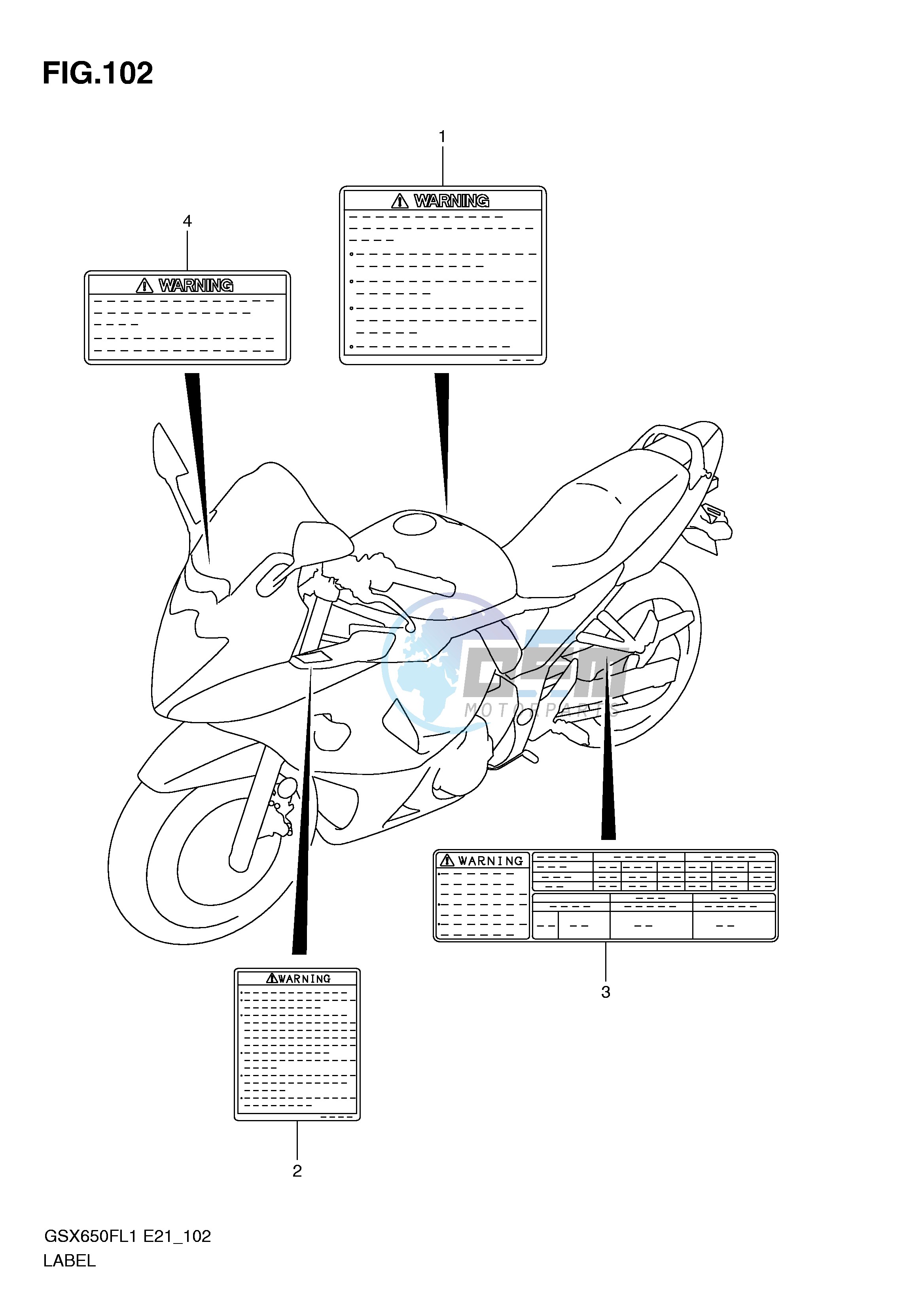 LABEL (GSX650FUAL1 E21)