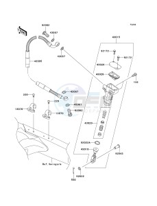 KX 250 N [KX250F] (N1) [KX250F] drawing REAR MASTER CYLINDER