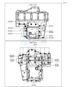 Z1000 ZR1000FEFA FR GB XX (EU ME A(FRICA) drawing Crankcase Bolt Pattern