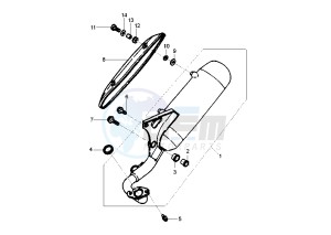 YN R NEO'S 50 drawing EXHAUST MY97-98