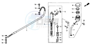 CR125R drawing REAR BRAKE MASTER CYLINDER