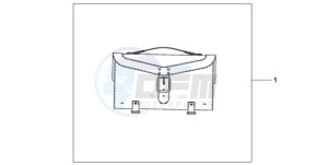 VT750CA9 Europe Direct - (ED / MME) drawing LEATHER TOPCASE (PLAIN)